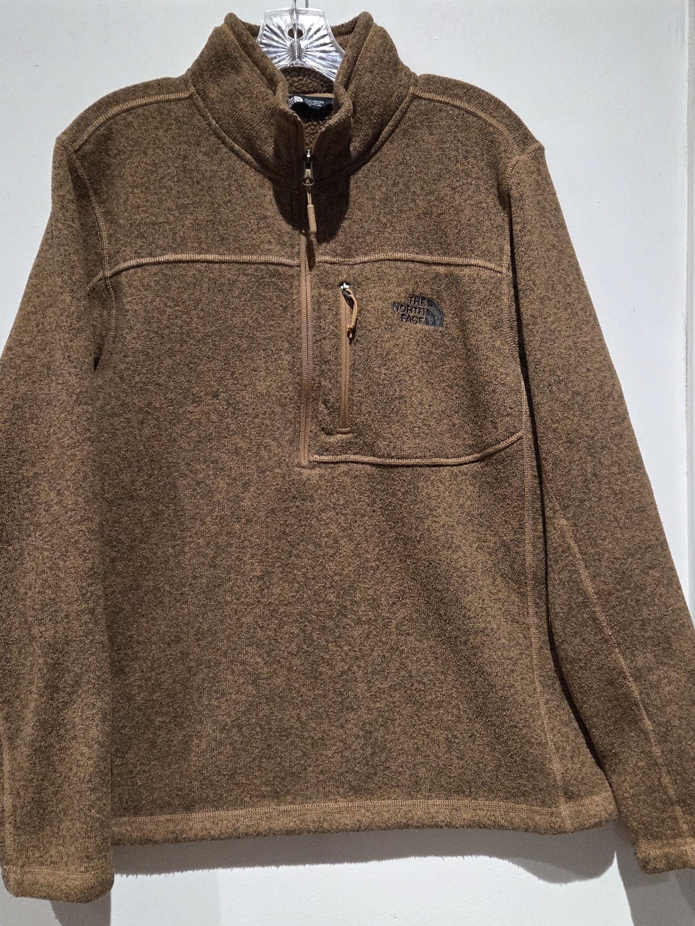 The North Face Men’s Brown Zip-Up Fleece Pullover